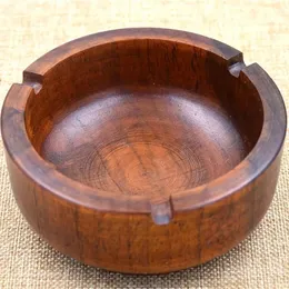 1pc Solid Wood Retro Ashtray - Elegant and Stylish Smoking Accessory for Home and Hotel Use
