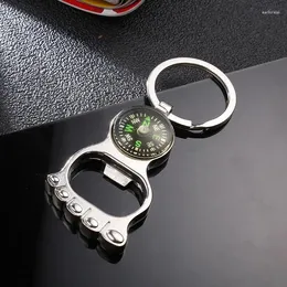 Keychains 금속 비행기 형태 키링 병 오프너 나침반 이벤트 선물을위한 커스텀 로고