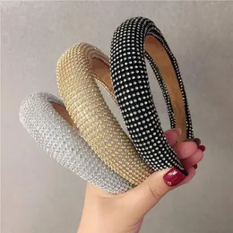 Barok Rhinestone Kafa Bantları Kadınlar İçin Saç Bandı Tam Elmas Saç Kasnağı Saç Bantları Düğün Mücevheli Kafa Bandı Gelin Saç Takı285s