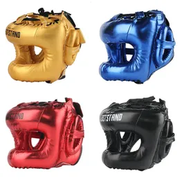 Capacetes de esqui Profissional Adulto Homens Mulheres Kick Boxing Sanda MMA Capacete Proteção Completa para Proteger Nariz Livre Combate Feixe Full-face Head Gear 231216