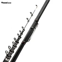 Boat Fishing Rods Carbon Fiber Spinning Fishing Rod Power Telescopic Rock Fishing Pole Carp Feeder Travel Boats Sea 2.4m2.7m3.6m4.5m5.4m6. VBONI 231216