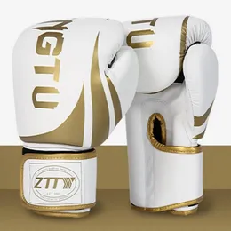 Спортивные перчатки 1 пара боксерских перчаток с регулировкой ладони Комбинированная подкладка Боксерское защитное снаряжение Профессиональные боксерские тренировочные перчатки для взрослых Спортивные товары 231216