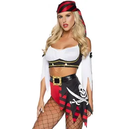 Sexy Skirt Women Medieval Pirate Costume Halloween Carnival Party Games Cosplay Cosplay Complay Comple Comple Complay Adplay Lingerie Set 231216