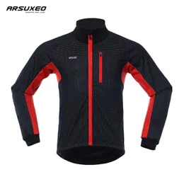 Jaquetas de ciclismo Arsuxeo Winter Cycling Jacket Men Thermal Fleece Ciclismo Jaqueta À Prova de Vento À Prova D 'Água Quente Bicicleta Mountain Bike Roupas 231216