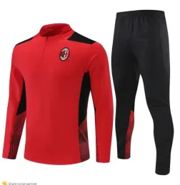 23/24 Ibrahimovic Piatek Kaka Soccer Training Suit Jacket Survetement Maillot De Foot Calhanoglu Milan Football Trackuit Adult Kids Soccer Jersey