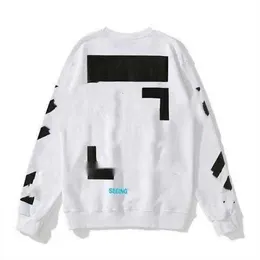 Off White Hoodie Брендовые толстовки Стиль Модный модный свитер Свободная толстовка с капюшоном и женские футболки с росписью Arrow Crow Stripe и женские футболки Offs White Hoodie 9795