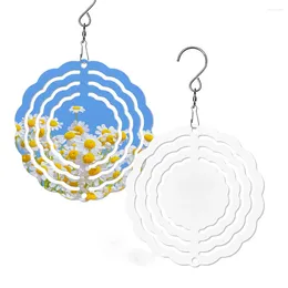 Pendant Necklaces Sublimation Blank 76mm Wind Ornaments With Metal Hook Transfer Printing Consumables 50pcs/lot