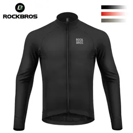 Jaquetas de ciclismo ROCKBROS Winter Cycling Jacket 0 Graus Thermal Bike Jacket Outdoor Warm Fleece Casaco Bicicleta Jersey Windbreaker Roupas 231216