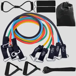 Bungee 12st Resistance Bands Set Bodybuilding Hem Gymutrustning Professionell Training Weight Fitness Elastic Rubber Expander 231216