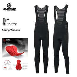 Cykelbyxor Ykywbike Men Cycling Bib Pants Spring Autumn Pro Bike Long Cool Breatble Ride Byxor snabb torr väg tätt 231216