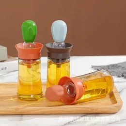 Set 2 Bottiglie Per Olio Con Pennello In Silicone – Vetro Borosilicato, 135ml E 150ml, Per Cucina E Barbecue - 3