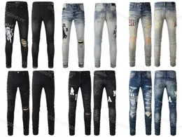 Amirs Designer Mens Jeans Purple Jeans Men Men Black Pants High-End Quality Straight Design Retro StreetwearカジュアルスウェットパンツデザイナーJoggers Pant Ksubi