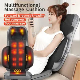 Back Massager Heated Massage Pad For Bed Neck Shoulder Full Body Cushion Waist And Multifunctional Kneading Cushions 231216