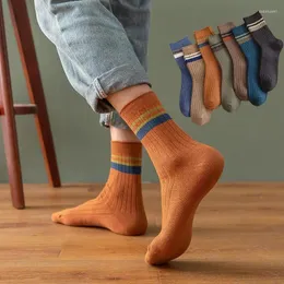 Männer Socken Gestreiften Baumwolle Frühling Mode Lässig Hohe Qualität Harajuku Retro Mann Calcetines Hombre Meias Masculina