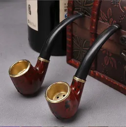 Tubo de fumo venda quente resina chefe pequeno tubo portátil masculino madeira borracha prática iniciante