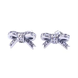 Boucles d'oreilles à petit nœud en argent Sterling 925, coffret de vente au détail, de haute qualité, pour femmes et filles, diamant CZ, cadeau, 280k