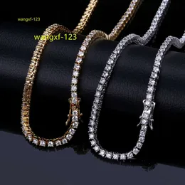 3mm銅小サイズHiphop Bling Iced Out Zircon Tennis Chain