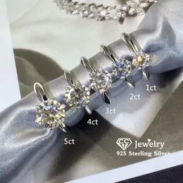 Anelli nuziali Gioielli alla moda per le donne 1-5ct Cubic Zirconia 6 Promessa Anello nuziale Bijoux Femme Drop 161112466