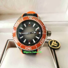 TF Factory Man Watch 45.5mm GMT Ultra Deep 600m Diving Orange Ceramic Bezel Luminova Watches Cal.8912 Movement Automatic Men Men Wristwatches