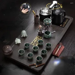 Teaware Sets Ceremony Chinese Tea Set Coffee Tools Gift Luxury Ceramic Tableware Semi Automatic Portable Juego De Te