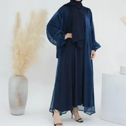 Roupas étnicas Strass Abaya Ramadan Eid Long Mulheres Vestidos Abayas Mulher Muçulmana Roupas Dubai Luxo Kimono Vestido Interno Islâmico