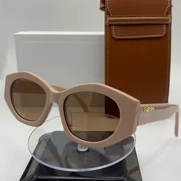 High end Momens fashion brand TRIOMPHE 08 branded sunglasses for men women pink acetate fiber frame beach vacation style sunglasses with original box CL40238