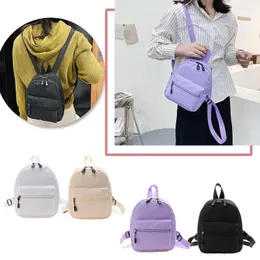 Mochilas escolares Mochila elegante para mujer Estilo preppy Bolsos de nailon de color sólido Mochilas grandes para estudiantes de ocio Mochilas