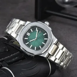 Patekss Philippess Mens Watches U1 Luxury Quartz Watches Designer Watch Men Brand Commerce WristWatches Stainless Steelストラップ