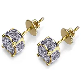 Designer Earrings Luxury Jewelry Fashion Women Mens Earrings Hip Hop Diamond Stud Earings Iced Out Bling CZ Rock Punk Round GB1510282F