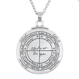 Double Sided Talisman For Good Luck of Solomon Pentacle Seal Pendant Necklace Jewelry Wicca Amulet for Men246j