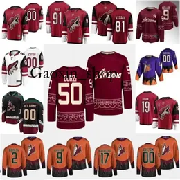 Gaoxin 92 Logan Cooley Reverse Retro Hockey Jersey 9 Clayton Keller Matt Dumba Shane Doan Nick Schmaltz Phil Kessel Bjugstad Sean Durzi Lawson