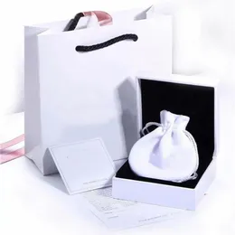 새로운 브랜드 상자 흰색 팔찌 포장에 맞는 오리지널 유럽 매력 팔찌 반지 미세한 보석 선물 박스 274m