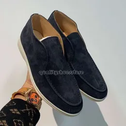 Luxe Designer Loro Pianas Schoenen Heren Casual Schoenen LP Loafers Platte Lage Top Suède Mocassins Zomer Walk Comfort Slip-on Loafer 656