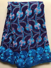 Ткань и шитье Kalume, 5 ярдов, африканское хлопковое кружево, высокое качество, 2023, нигерийское, швейцарское, с камнями, для праздничного платья F3396 231216