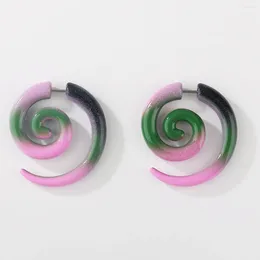 Stud Earrings SRCOI Gothic Acrylic Spiral Taper Flesh Tunnel Ear Stretcher Expander For Women Girls Jewelry Stretching Plug Snail Gauges