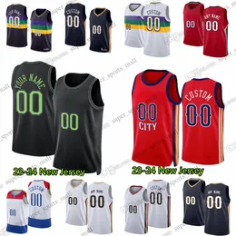 CJ McCollum Custom Printed 2023-24 New Basketball Jerseys Zion Williamson Brandon Ingram Hawkins Trey Murphy III Cody Zeller Naji Marshall Jose Alvarado Liddell