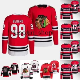 Gaoxin 98 Connor Bedard 2023 Reverse Retro Hockey 71 Taylor Hall 19 Jonathan Toews 90 Tyler Johnson Foligno Patrick Kane Seth Jones Bobby Hull