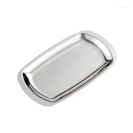 Storage Boxes Wholesale Price Stainless Steel Golden Silver Square Bbq Barbecue Roast Korean Plate Tray Dish