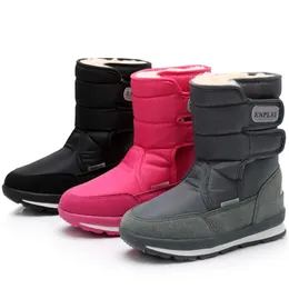 Botas criança 30 lã manter sapatos quentes inverno crianças neve meninos impermeável tornozelo meninas antiderrapante algodão botas mujer 231216