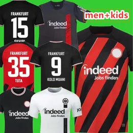 23/24 Eintracht Frankfurt Soccer Jerseys 2023 Tuta M.Gotze Kostic Sow Kolo Muani Hineregger Kamada Borre Shirt Rode Ache Man 축구 유니폼