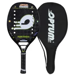 Racchette da tennis OPTUM FORTRESS 18K Fibra di carbonio Superficie ruvida 14 fori Racchetta da beach tennis con custodia 231216