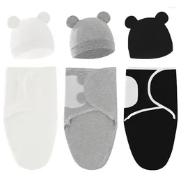 Battaniyeler 3 Set doğdu kundaklama bahar ipekbaşı uyku tulumu fetal şapka seçme oda atkı bebek