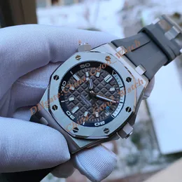 BFF Men Watch Automatic Cal. 3120 AUTOMATYCZNY ruch szafir szklany wodoodporne męskie zegarki gumowe paski szary na rękę