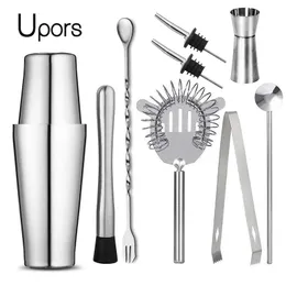 Barverktyg Upors Boston Shaker Professional Rostfritt stål Bartender Wine Cup Cocktail Mixer Martini Set 231216