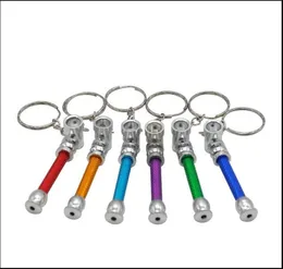 Mini-Zigarettenspitze aus Aluminiumlegierung, kleine Schlüsselanhänger-Zigarette, normal, sechs Farben
