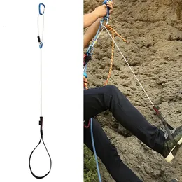 Arnês de escalada ao ar livre ajustável montanhismo riser pedal corda pé anel cinto 231216