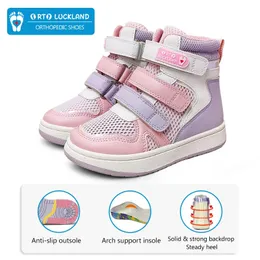 الرياضي في الهواء الطلق Ortoluckland Kids Sneakers Girls Summer Summer Nasual Children Toddlers Fashion Mesh TipsieSoes Flatfoot Orthopedic Boots 3 TO 8Y 231216