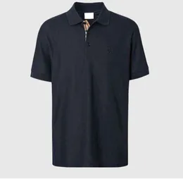 Burberys Estacion Europea Bajia Sıradan Polo Camisa Para Hombre Clasico Renk Solido Tb Carta Bordado Verano B Manga Corta Camiseta Hombres 6015ess