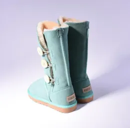 2023 HOT بيع مصمم كلاسيكي جديد AUS 3 Button Women Snow Boots U187300 Tall Women Boots تحافظ على أحذية دافئة US3-12 ER35-43