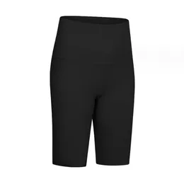 LU-46 T-gratis hög midja yoga kläder capri kvinnorsjuster shorts slipsar färgad hudvänlig cyklist korta sport tights casual träning strand leggings byxor